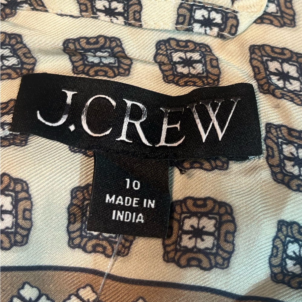 J.Crew Tie-waist shirt-dress in foulard print - Picture 8 of 9